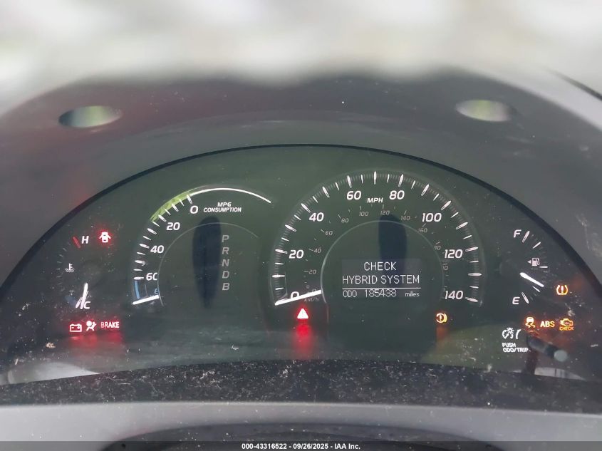 2008 Toyota Camry Hybrid VIN: 4T1BB46K48U053142 Lot: 43316522