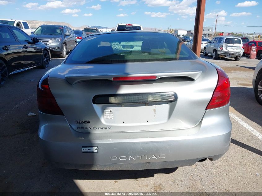2006 Pontiac Grand Prix VIN: 2G2WP552361280978 Lot: 43316574