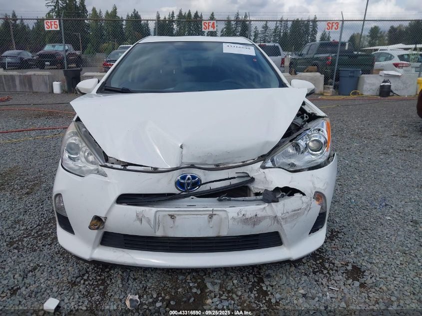 2012 Toyota Prius C Two VIN: JTDKDTB3XC1521151 Lot: 43316590