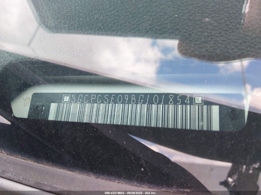 2011 Chevrolet Silverado 1500 Lt VIN: 3GCPCSE09BG101854 Lot: 43316643