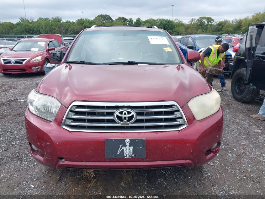 2009 Toyota Highlander Limited VIN: JTEDS42A592080627 Lot: 43316649