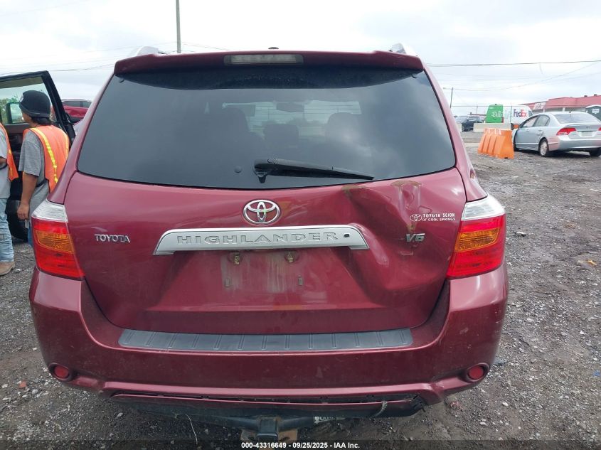 2009 Toyota Highlander Limited VIN: JTEDS42A592080627 Lot: 43316649