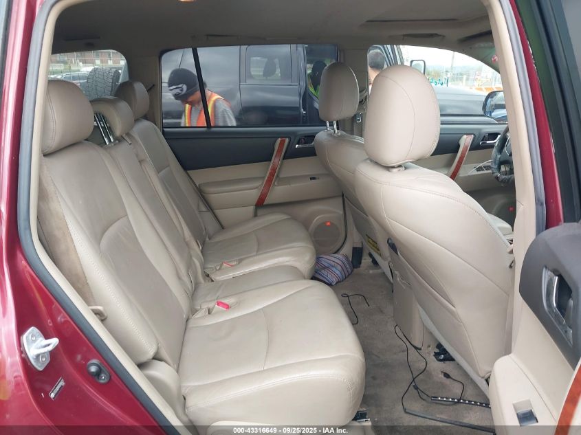 2009 Toyota Highlander Limited VIN: JTEDS42A592080627 Lot: 43316649