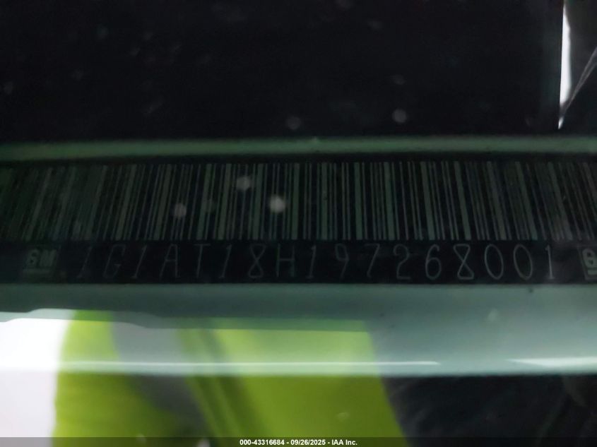 2009 Chevrolet Cobalt Lt VIN: 1G1AT18H197268001 Lot: 43316684