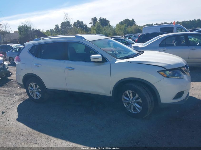 2016 Nissan Rogue Sv VIN: KNMAT2MV1GP635730 Lot: 43316696