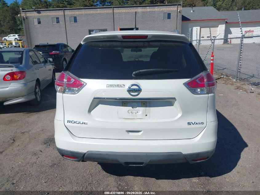 2016 Nissan Rogue Sv VIN: KNMAT2MV1GP635730 Lot: 43316696