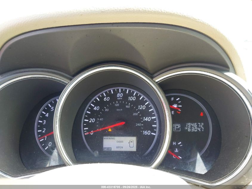 2011 Nissan Murano Sv VIN: JN8AZ1MW3BW185860 Lot: 43316705