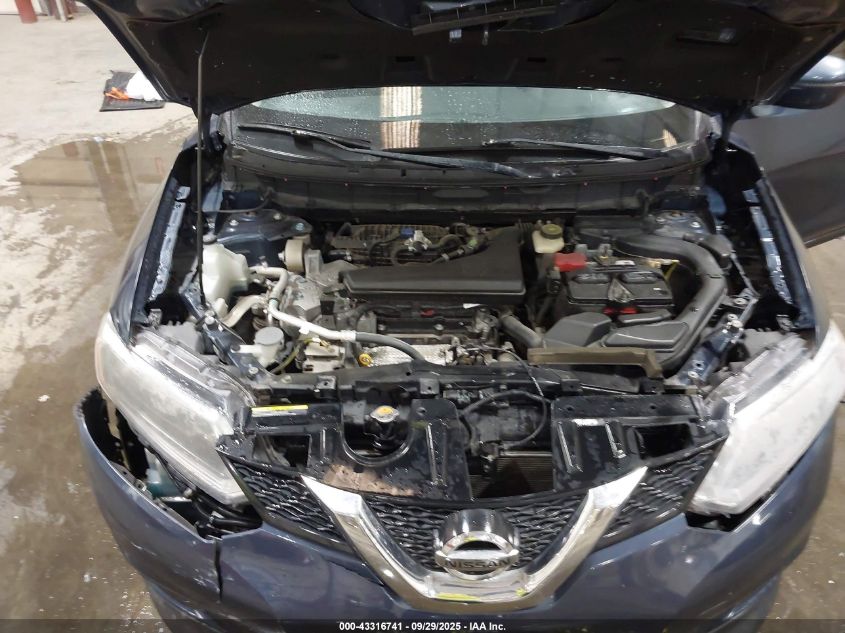 2016 Nissan Rogue Sv VIN: KNMAT2MTXGP651388 Lot: 43316741