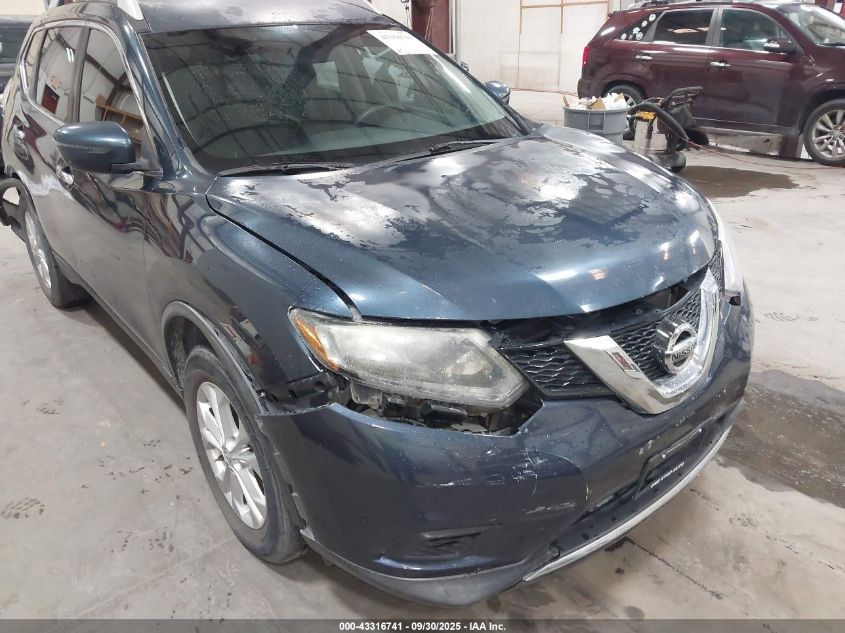 2016 Nissan Rogue Sv VIN: KNMAT2MTXGP651388 Lot: 43316741