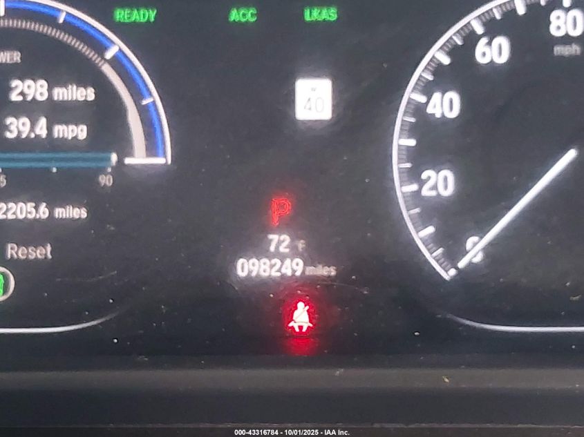 2019 Honda Accord Hybrid VIN: 1HGCV3F10KA013605 Lot: 43316784