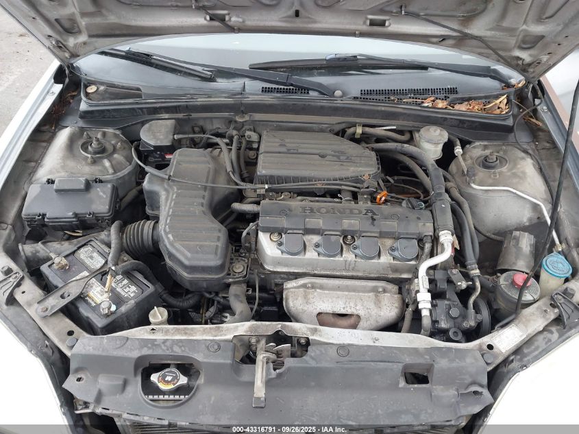 2003 Honda Civic Lx VIN: 2HGES16583H563453 Lot: 43316791