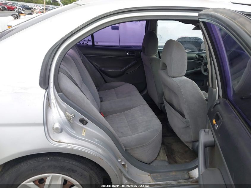 2003 Honda Civic Lx VIN: 2HGES16583H563453 Lot: 43316791