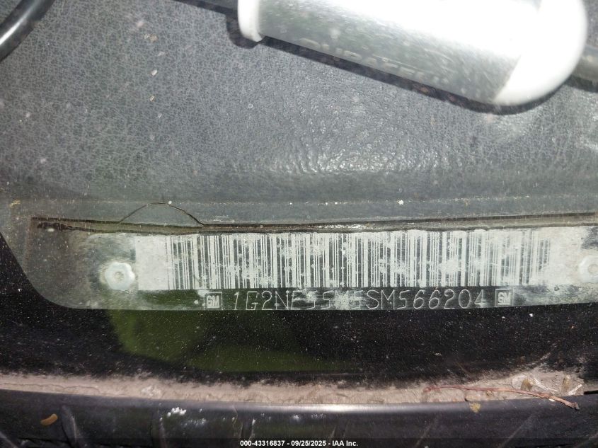 1995 Pontiac Grand Am Se VIN: 1G2NE55M5SM566204 Lot: 43316837