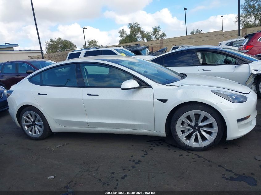 2021 Tesla Model 3 Standard Range Plus Rear-Wheel Drive VIN: 5YJ3E1EA2MF018190 Lot: 43316858