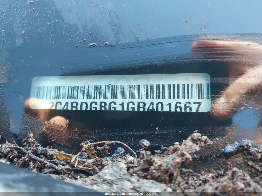 2016 Dodge Grand Caravan American Value Pkg VIN: 2C4RDGBG1GR401667 Lot: 43317016