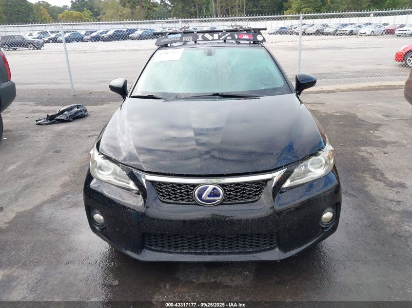 2012 Lexus Ct 200H Premium VIN: JTHKD5BH6C2093529 Lot: 43317177