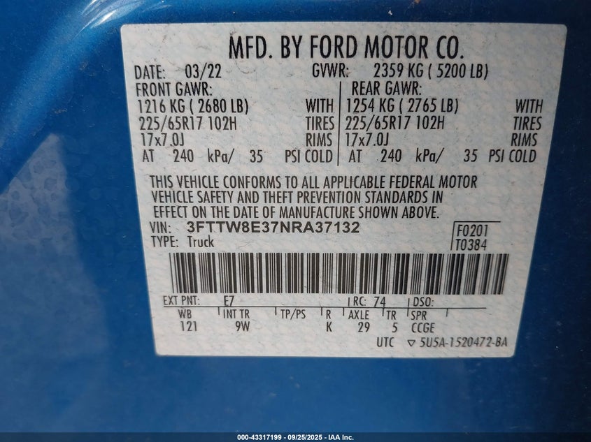 2022 FORD MAVERICK XL - 3FTTW8E37NRA37132