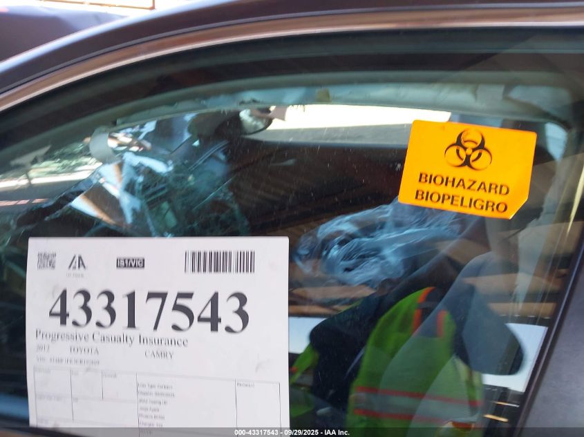 2012 Toyota Camry Le VIN: 4T4BF1FK3CR192809 Lot: 43317543