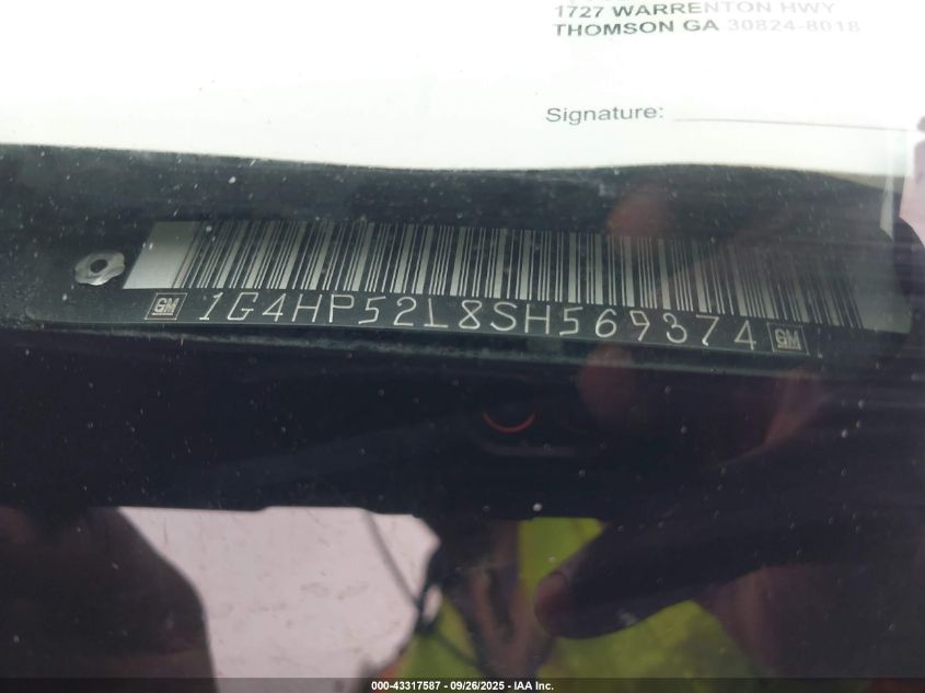 1995 Buick Lesabre Custom VIN: 1G4HP52L8SH569374 Lot: 43317587