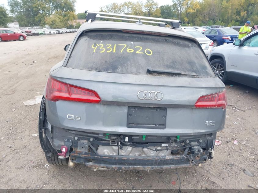 2018 Audi Q5 2.0T Premium/2.0T Tech Premium VIN: WA1BNAFYXJ2015800 Lot: 43317620