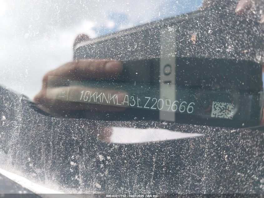 2020 GMC Acadia Fwd Sle VIN: 1GKKNKLA3LZ209666 Lot: 43317712