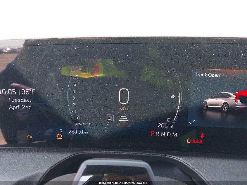 2025 Cadillac Ct5 Premium Luxury Rwd VIN: 1G6DN5RK1S0110503 Lot: 43317840