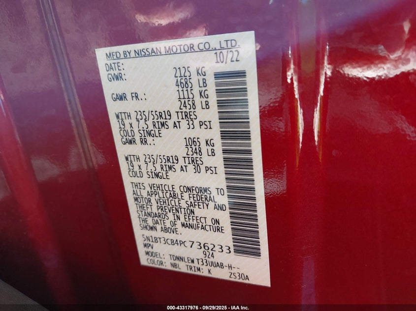 2023 NISSAN ROGUE SL INTELLIGENT AWD - 5N1BT3CB4PC736233