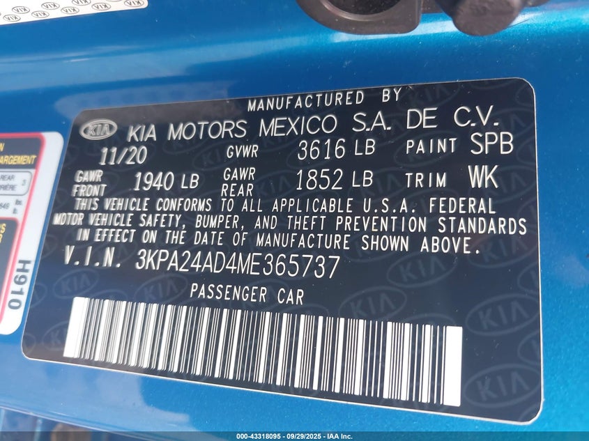2021 KIA RIO S - 3KPA24AD4ME365737