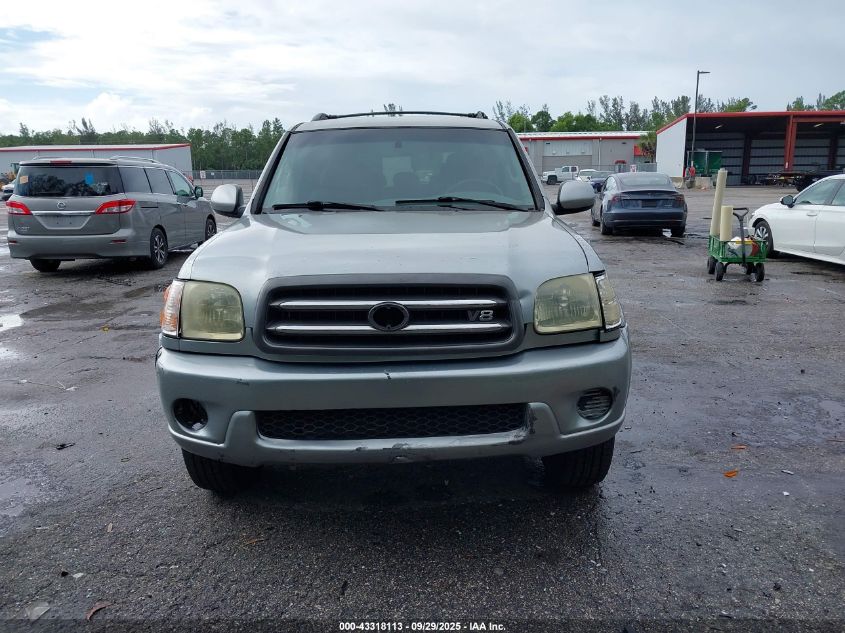 2003 Toyota Sequoia Sr5 V8 VIN: 5TDZT34A33S190008 Lot: 43318113