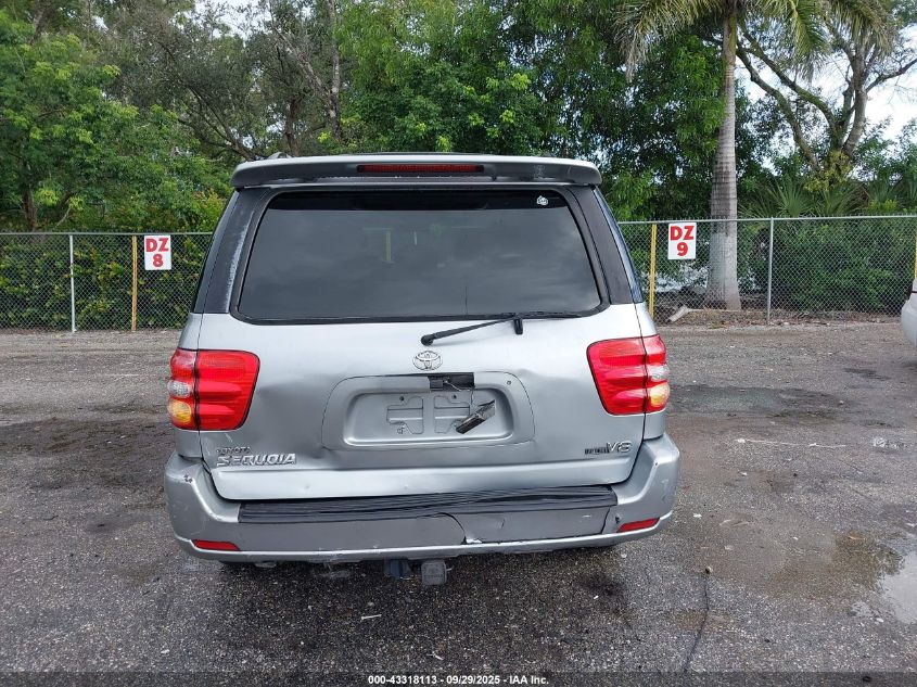 2003 Toyota Sequoia Sr5 V8 VIN: 5TDZT34A33S190008 Lot: 43318113