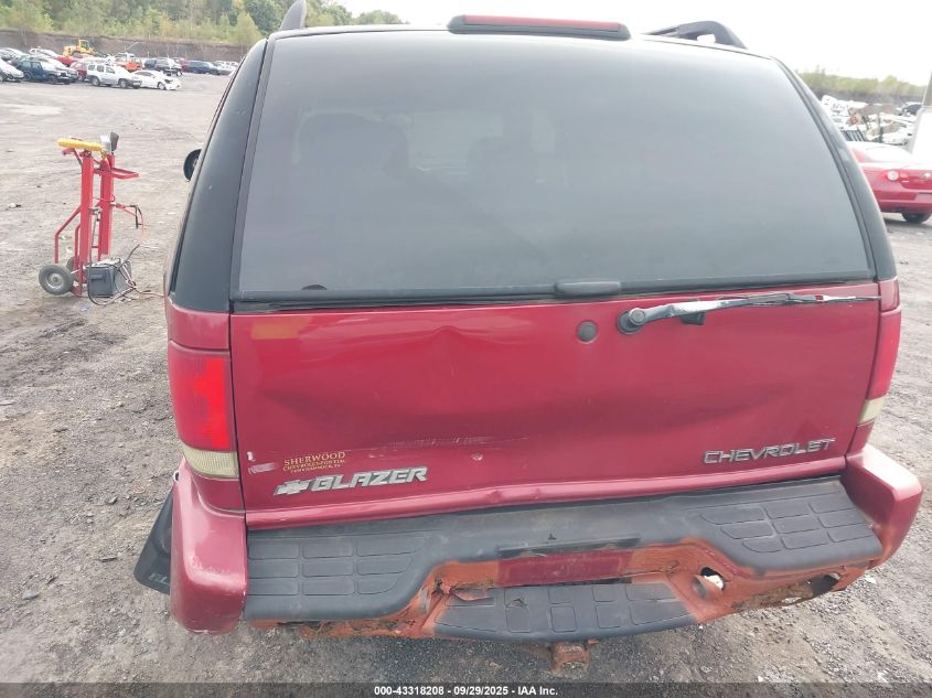 2002 Chevrolet Blazer Ls VIN: 1GNDT13W32K134109 Lot: 43318208