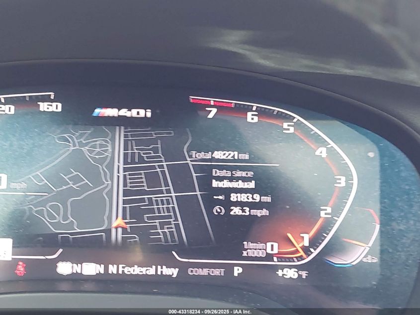 2020 BMW X3 M40I VIN: 5UXTY9C08L9B83588 Lot: 43318234