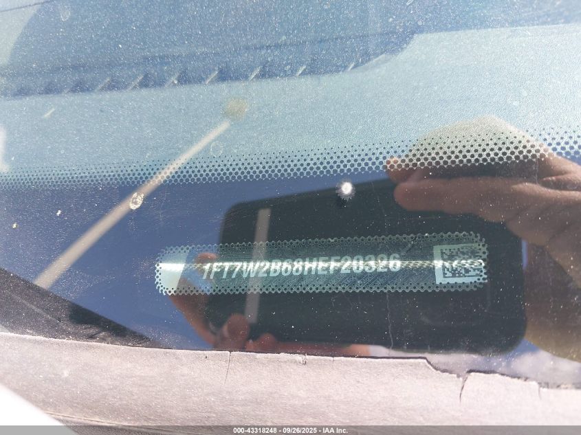 2017 Ford F-250 Xl VIN: 1FT7W2B68HEF20326 Lot: 43318248