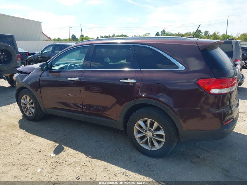 2017 Kia Sorento 2.4L Lx VIN: 5XYPG4A37HG194333 Lot: 43318405