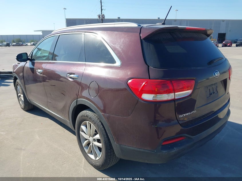 Vin: 5xypg4a37hg194333, lot: 43813070, kia sorento 2.4l lx 20173