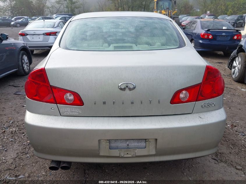 2006 Infiniti G35X VIN: JNKCV51F46M609803 Lot: 43318415