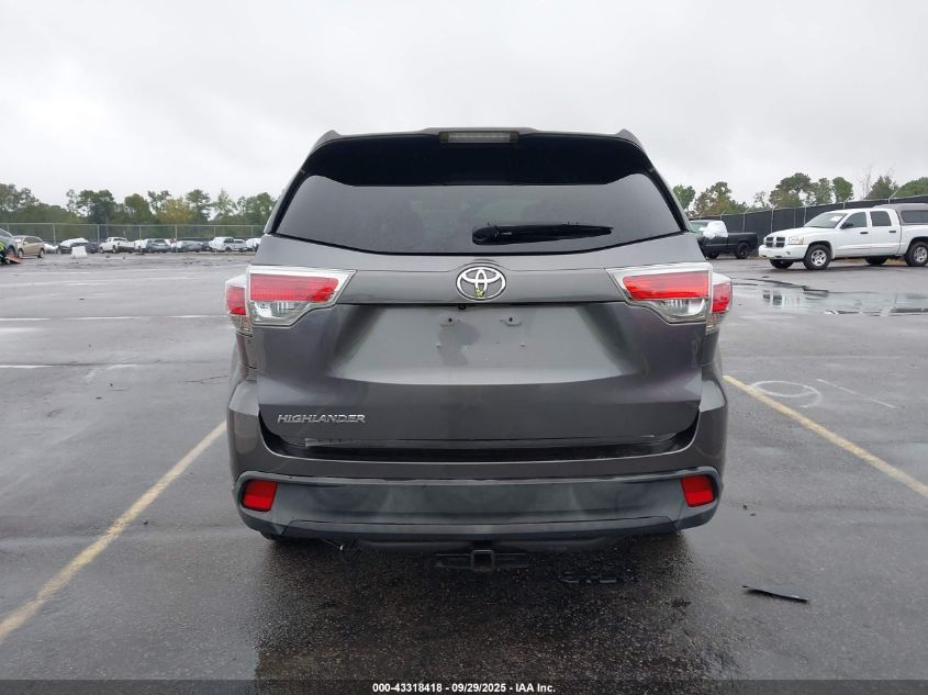 2016 Toyota Highlander Le V6 VIN: 5TDZKRFH1GS152380 Lot: 43318418