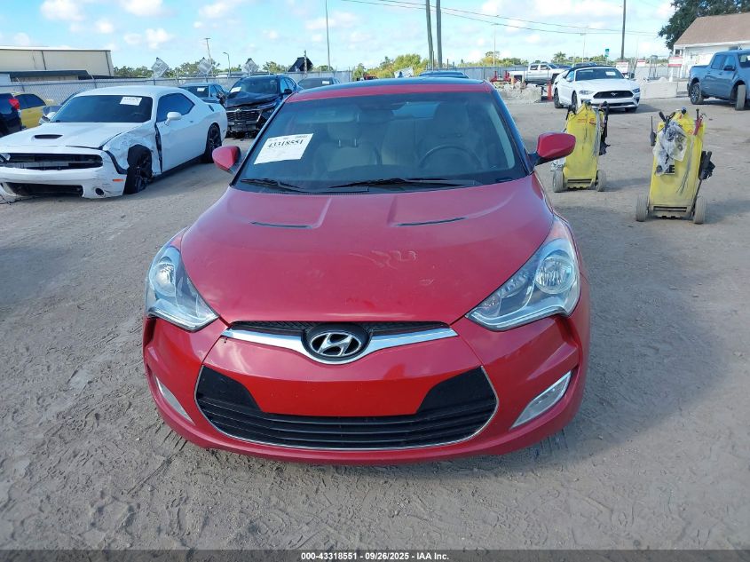 2012 Hyundai Veloster Base W/Gray VIN: KMHTC6AD9CU073479 Lot: 43318551