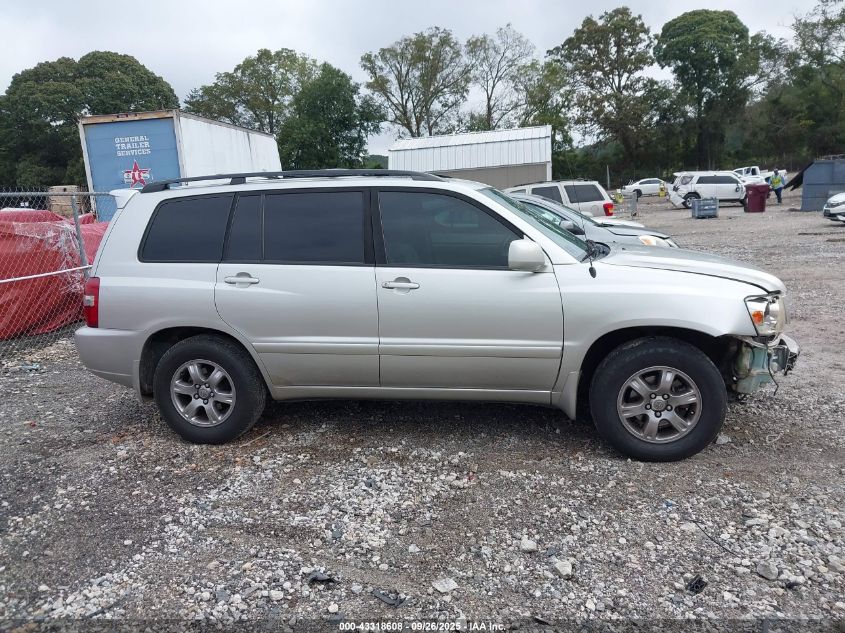 2007 Toyota Highlander V6 VIN: JTEDP21A070147585 Lot: 43318608