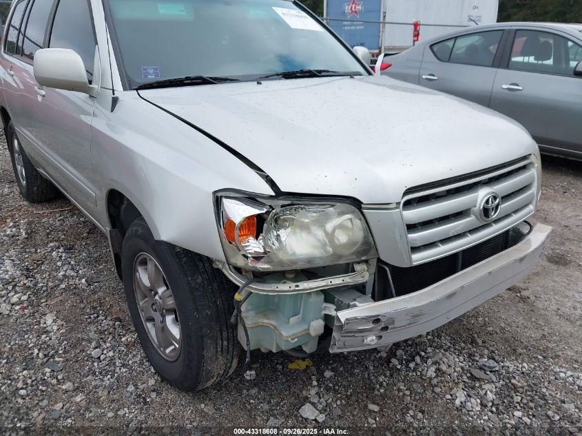 2007 Toyota Highlander V6 VIN: JTEDP21A070147585 Lot: 43318608