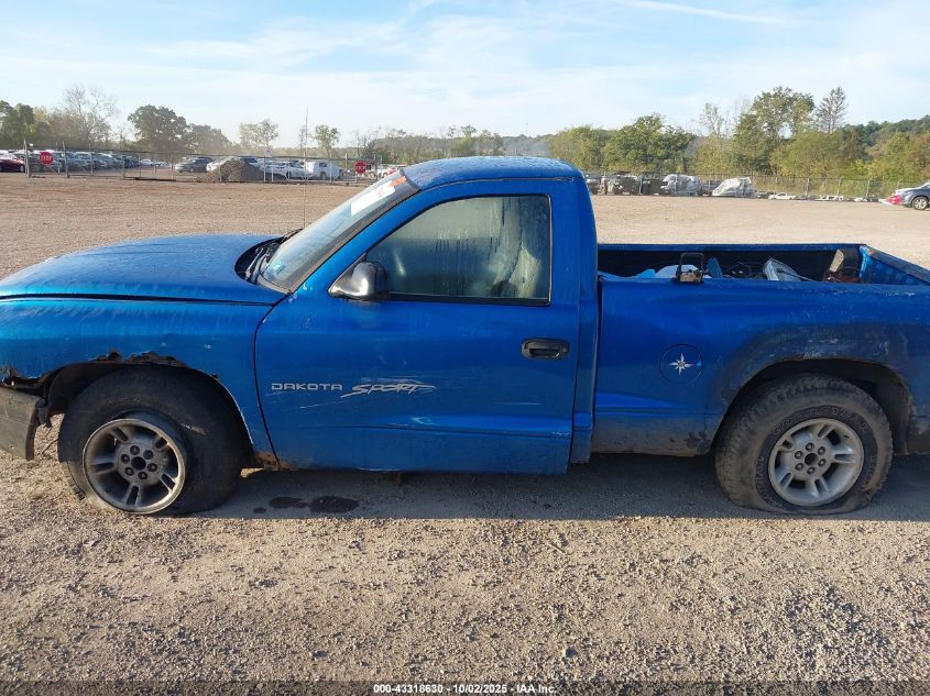 1998 Dodge Dakota Slt/Sport VIN: 1B7FL26X1WS608656 Lot: 43318630