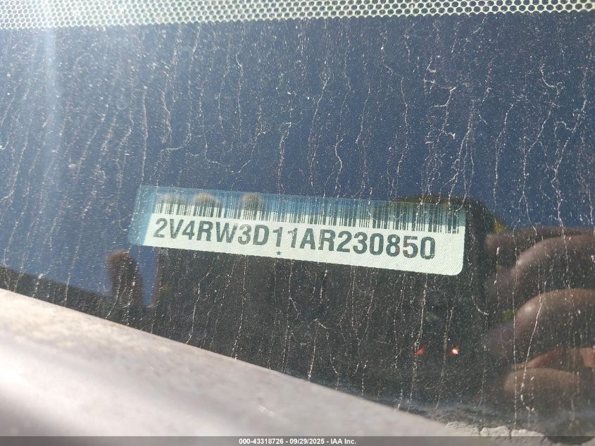 2010 Volkswagen Routan Se VIN: 2V4RW3D11AR230850 Lot: 43318726