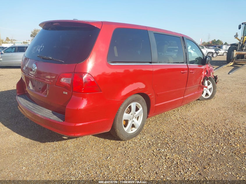 Vin: 2v4rw3d11ar230850, lot: 43813390, volkswagen routan se 20104