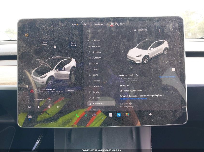 2023 Tesla Model Y Awd/Long Range Dual Motor All-Wheel Drive VIN: 7SAYGAEEXPF759410 Lot: 43318739