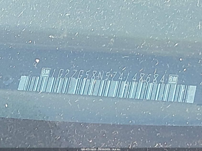 2007 Pontiac G6 VIN: 1G2ZG58N574148684 Lot: 43318829