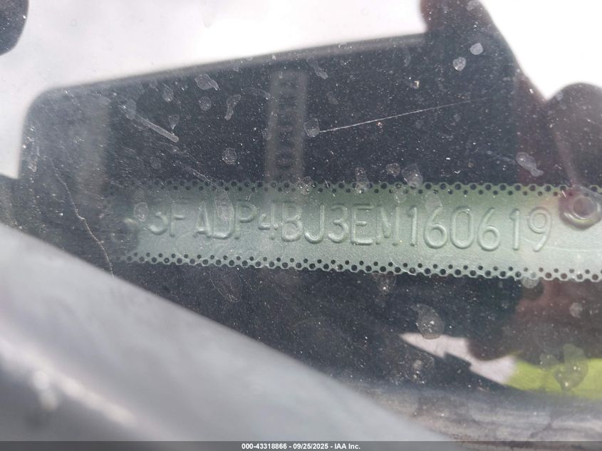 2014 Ford Fiesta Se VIN: 3FADP4BJ3EM160619 Lot: 43318866