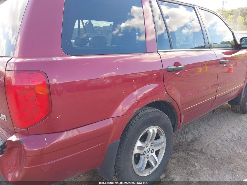 2005 Honda Pilot Ex-L VIN: 5FNYF18545B068186 Lot: 43318872