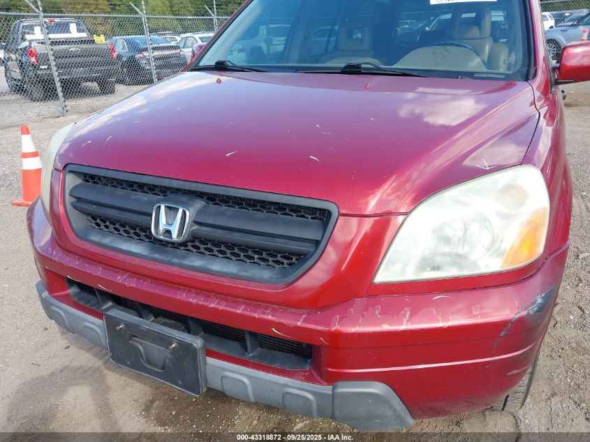 2005 Honda Pilot Ex-L VIN: 5FNYF18545B068186 Lot: 43318872
