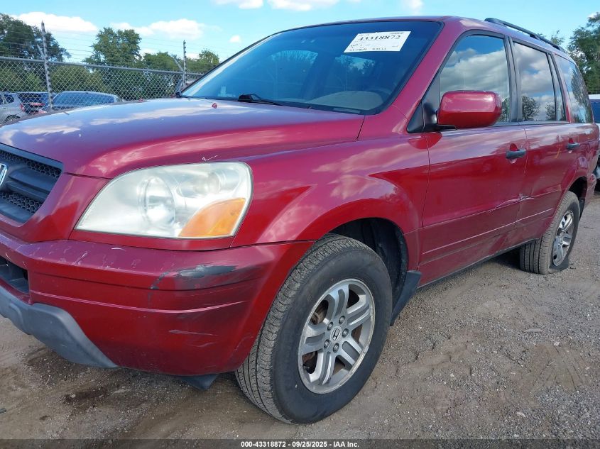 2005 Honda Pilot Ex-L VIN: 5FNYF18545B068186 Lot: 43318872