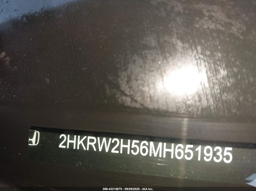 2021 Honda Cr-V Awd Ex VIN: 2HKRW2H56MH651935 Lot: 43318875